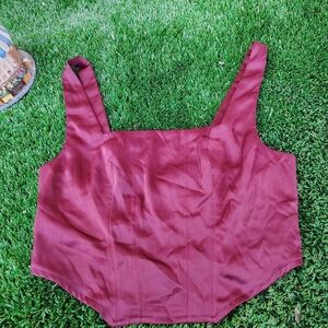 Wild Fable Burgundy Crop Top